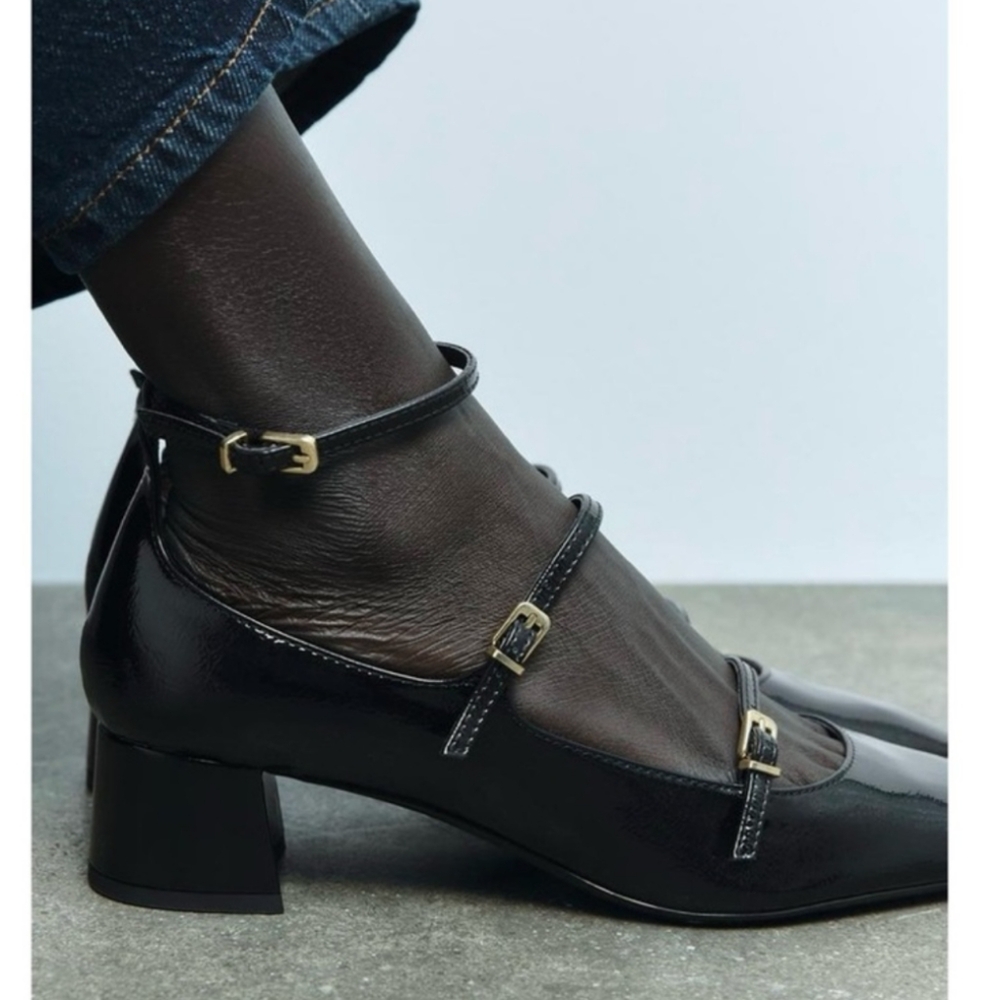 Zara Black Mary Jane Shoes